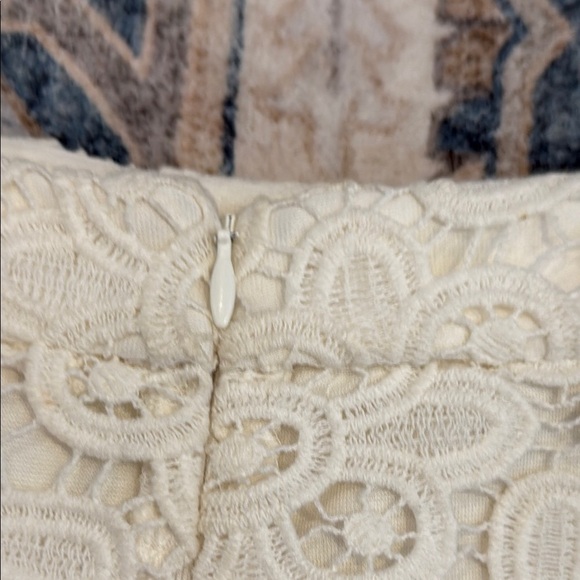 Intermix Large Elegant Cream Lace Overlay Skirt - Picture 5 of 10